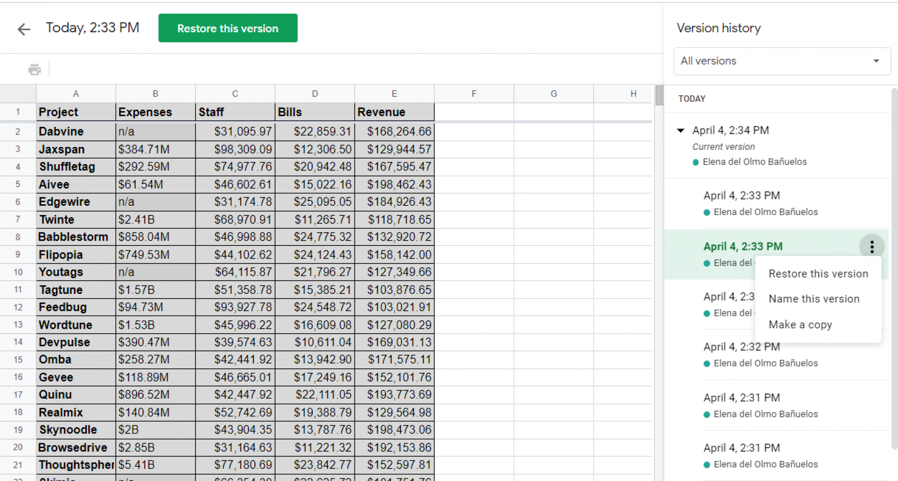 How To View The Edit History in Google Sheets Layer Blog