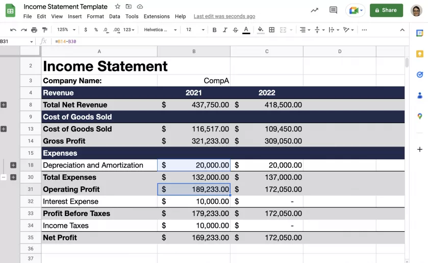 How to Calculate EBITDA With Examples Income Statement Data