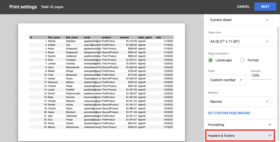 How to Set Print Area in Google Sheets Easy Guide Headers Footers
