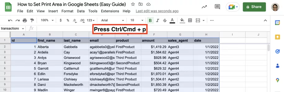 How to Set Print Area in Google Sheets Easy Guide Use Print Shortcut