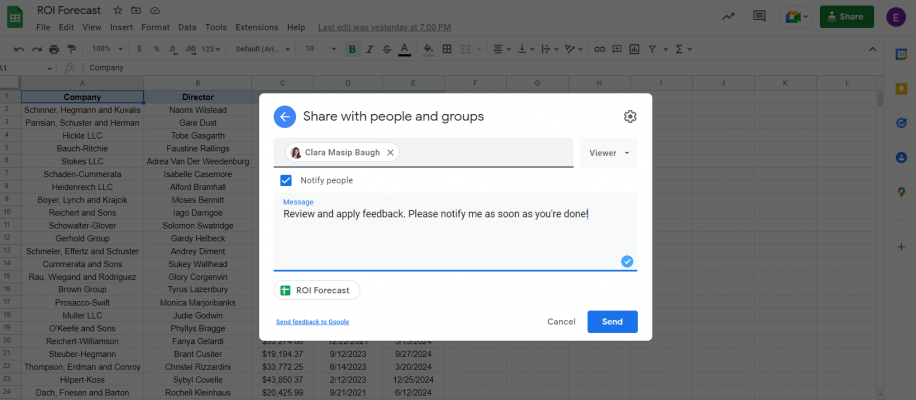 How to Share Google Sheets Complete Guide Message