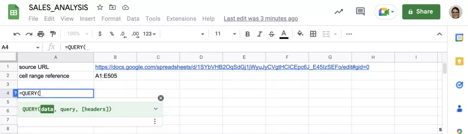 QUERY with IMPORTRANGE in Google Sheets Add QUERY Function
